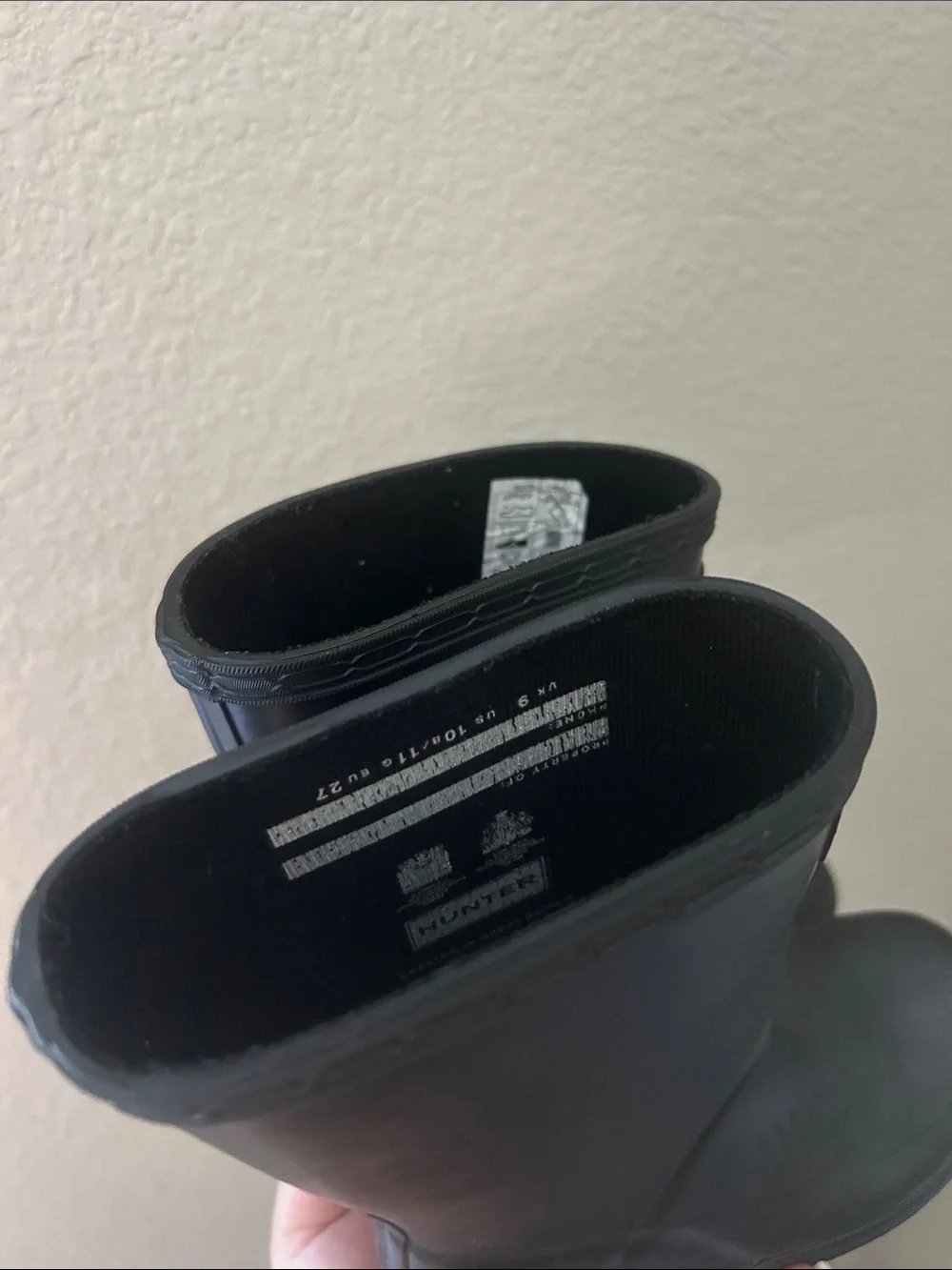 Hunter Kids Black Classic Rain Boots with Logo